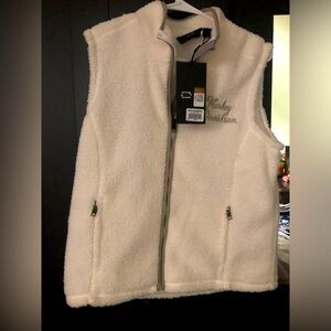 Harley-Davidson Cream Sherpa Vest NWT